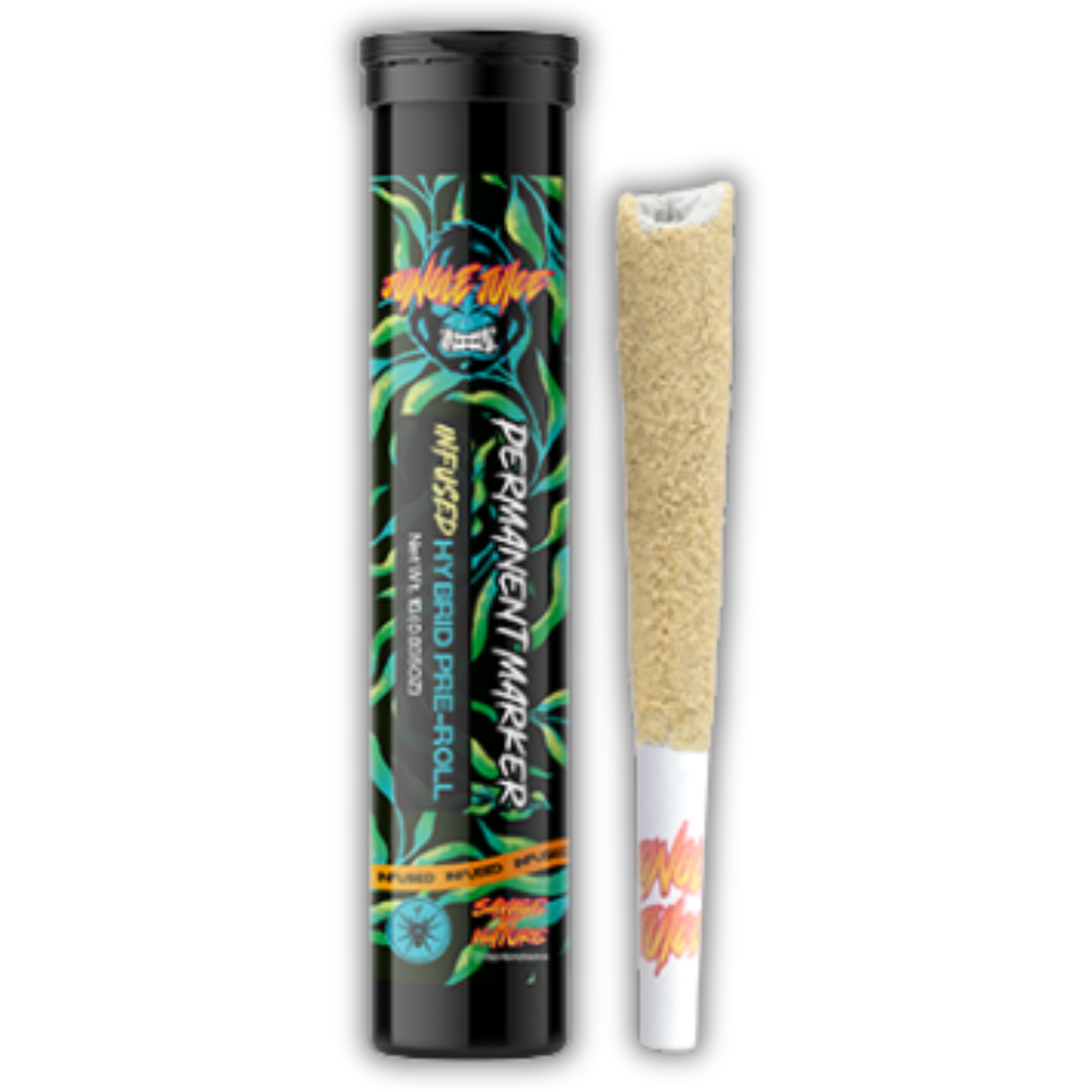 Photograph of product: Jungle Juice | Infused Pre-Roll | Tarantula | Permanent Marker | 1g