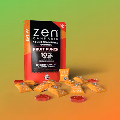 Photograph of product: Zen | Gummies | Oui'd | Fruit Punch | 100mg