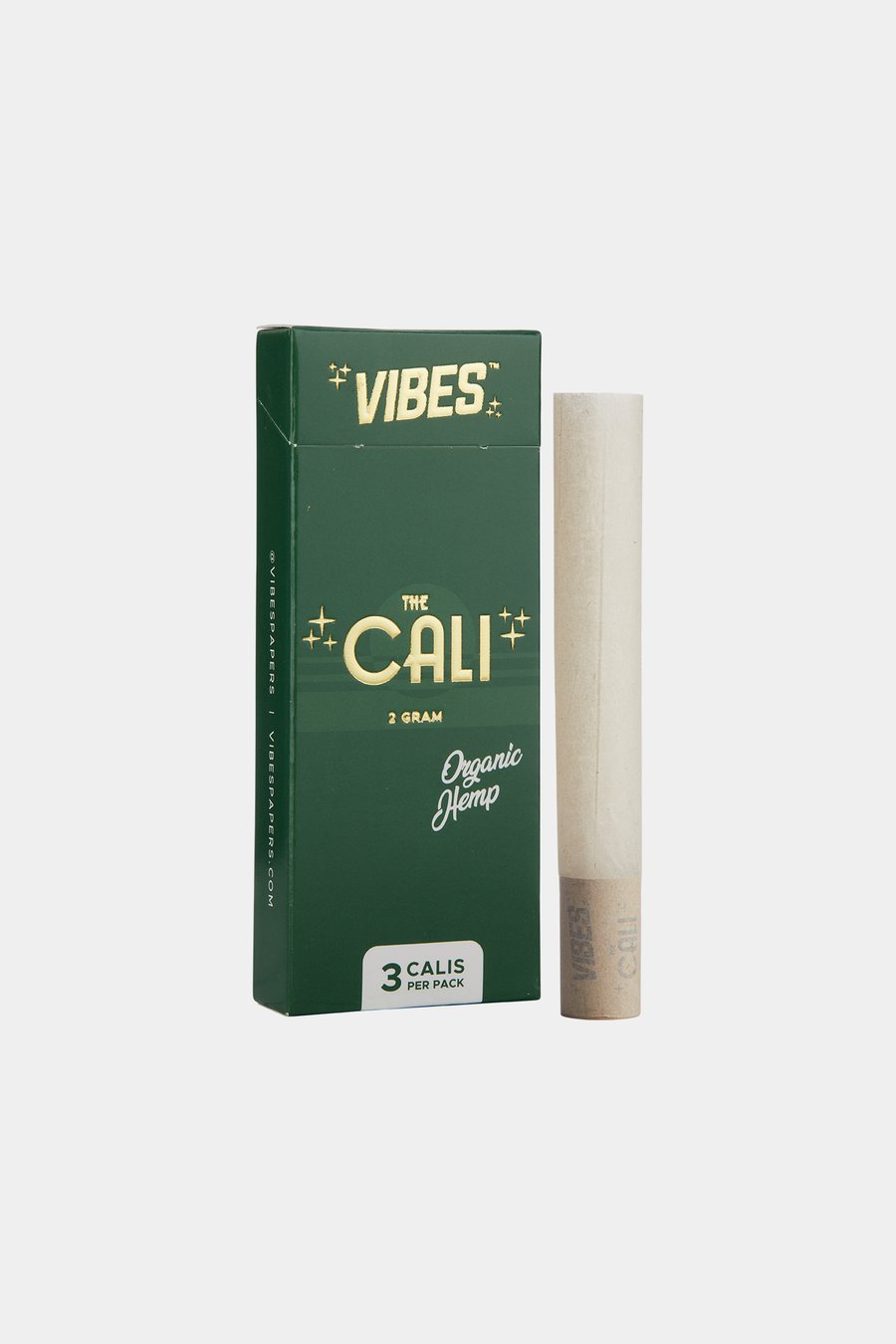 Photograph of product: Vibes - Cones - Rolling Papers - Organic Hemp - 3pk - Green - The Cali