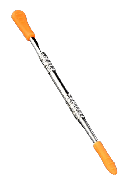 Photograph of product: CRCL | Metal Dab Tool With Colorful Silicone Ends (Orange M0392)