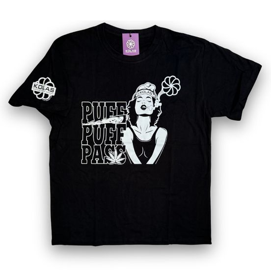 Photograph of product: Kolas Branded T-Shirt Puff Puff Pass Black - 