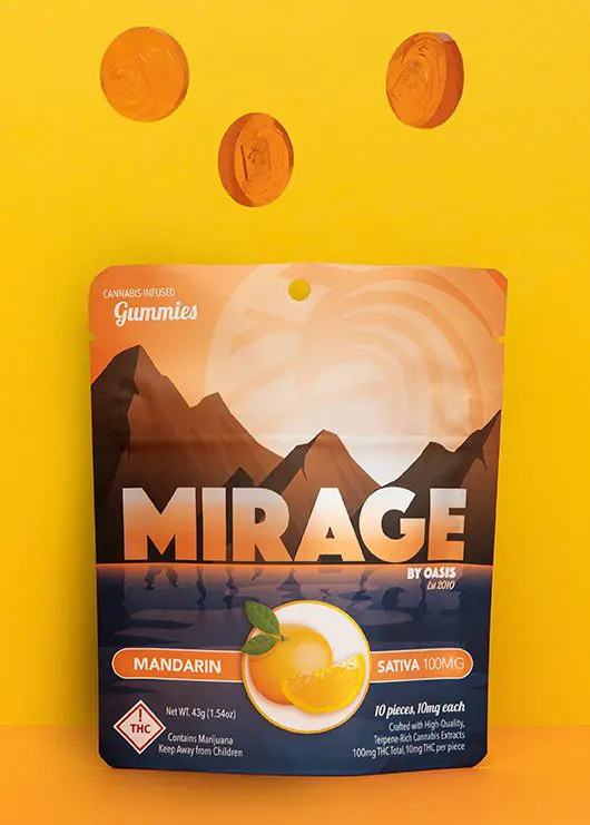 Photograph of product: Mirage 100mg Gummy (S) MANDARIN