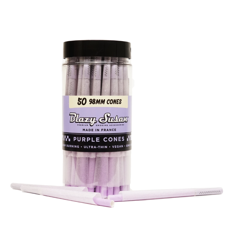 Photograph of product: Blazy Susan 98mm Purple Cones - 50 Count