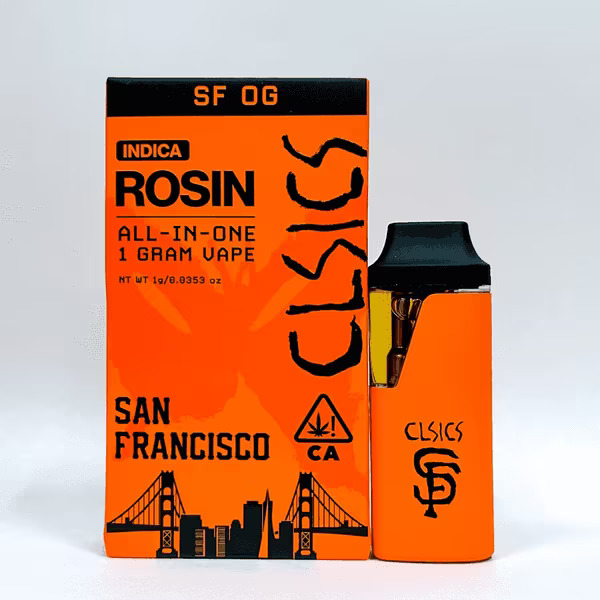 Photograph of product: AIO - SF OG - Live Rosin - 1g (I) - CLSICS