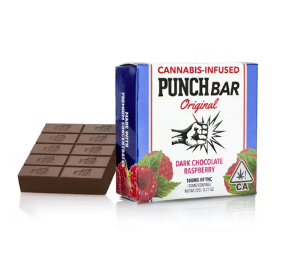 Photograph of product: Raspberry Dark Chocolate Solventless | 100mg PunchBar - 