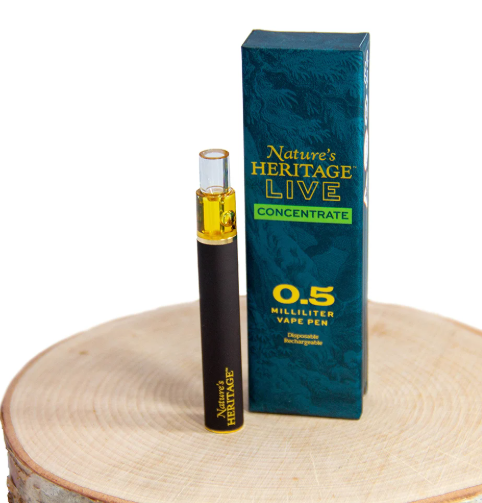 Photograph of product: Orange Biscuits - Live Resin Disposable - Nature's Heritage