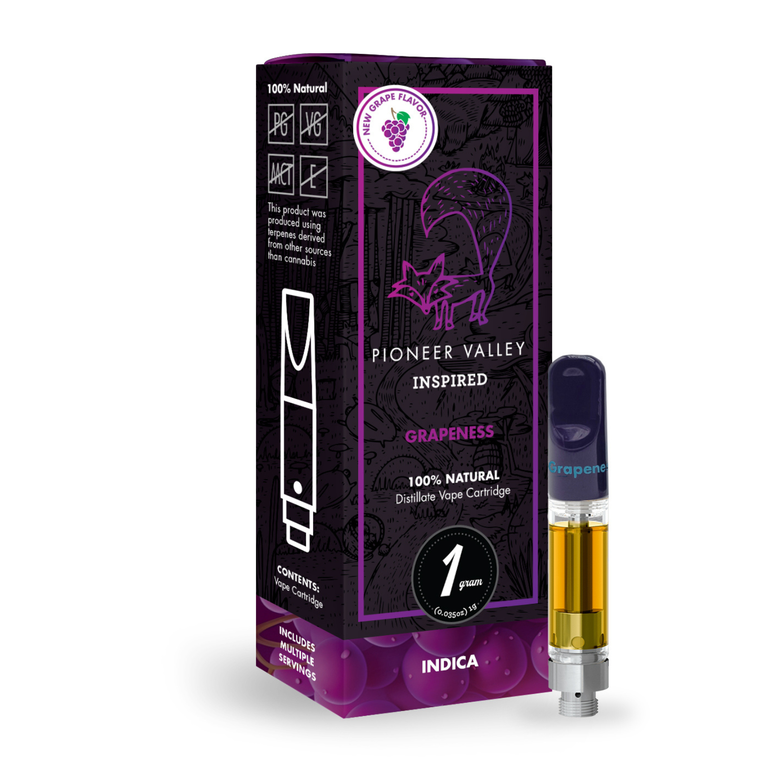Photograph of product: 1000mg Vape | Grapeness | Pioneer Valley