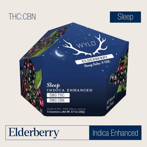 Photograph of product: Oui'd Enhanced | Elderberry | 5mg | 5mg CBN