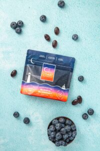 Photograph of product: Coast Oui'd Co. | Blissful Blueberry | 1:1:1 | Gummies | 20pk