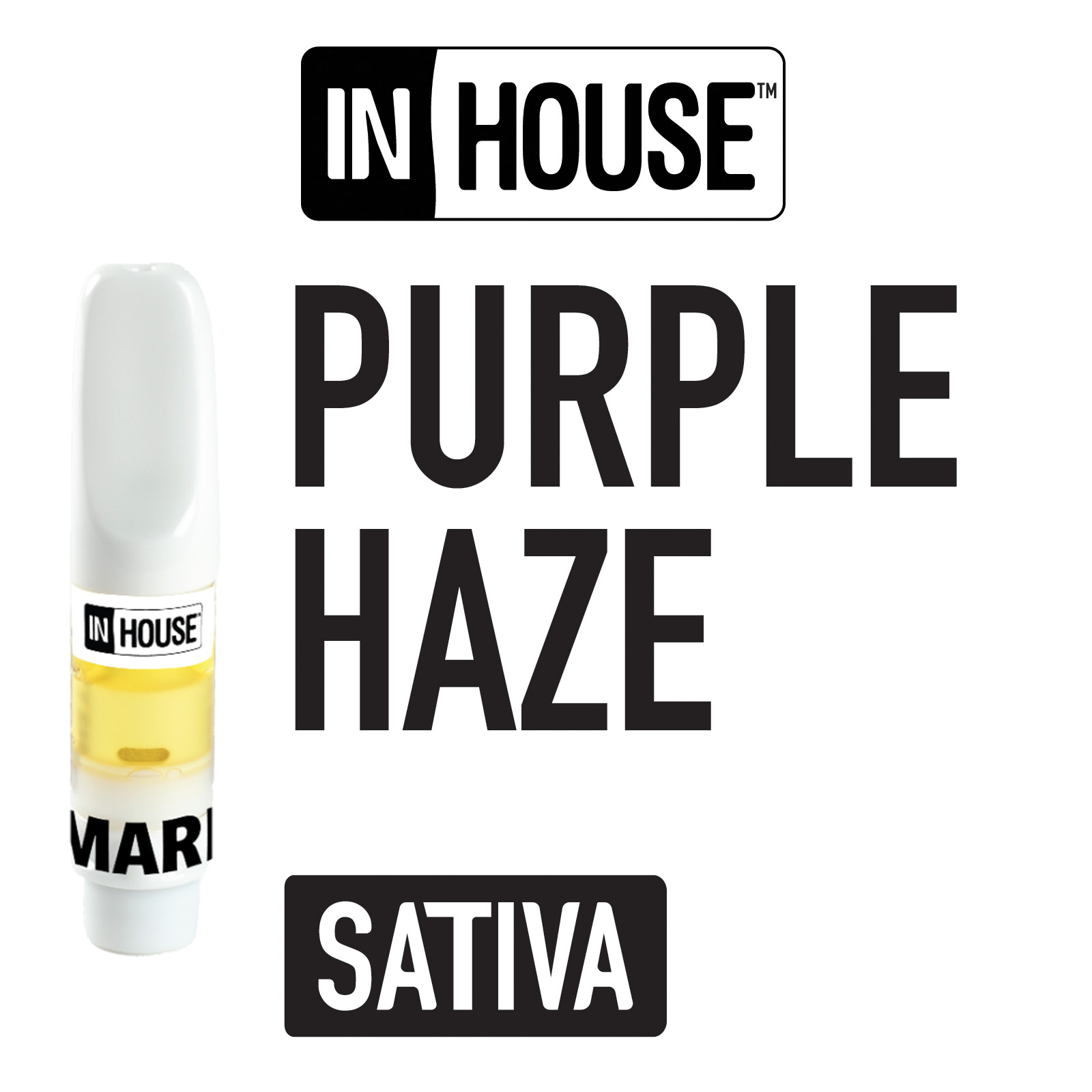 Photograph of product: INHOUSE - CART DISTILLATE - 0.5G - PURPLE HAZE - Oui'd