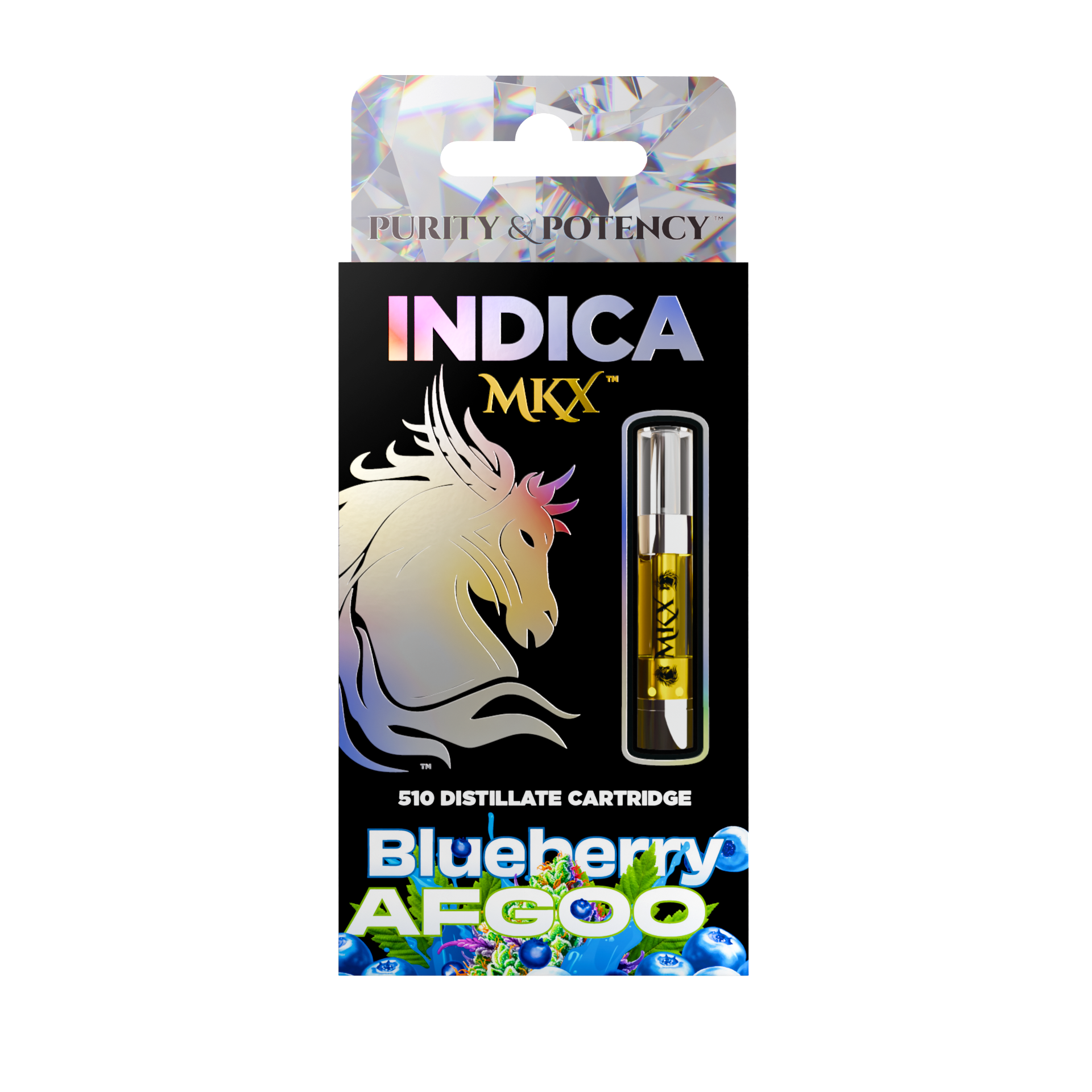 Photograph of Product: MKX Cartridge | Indica | Blue Afgoo