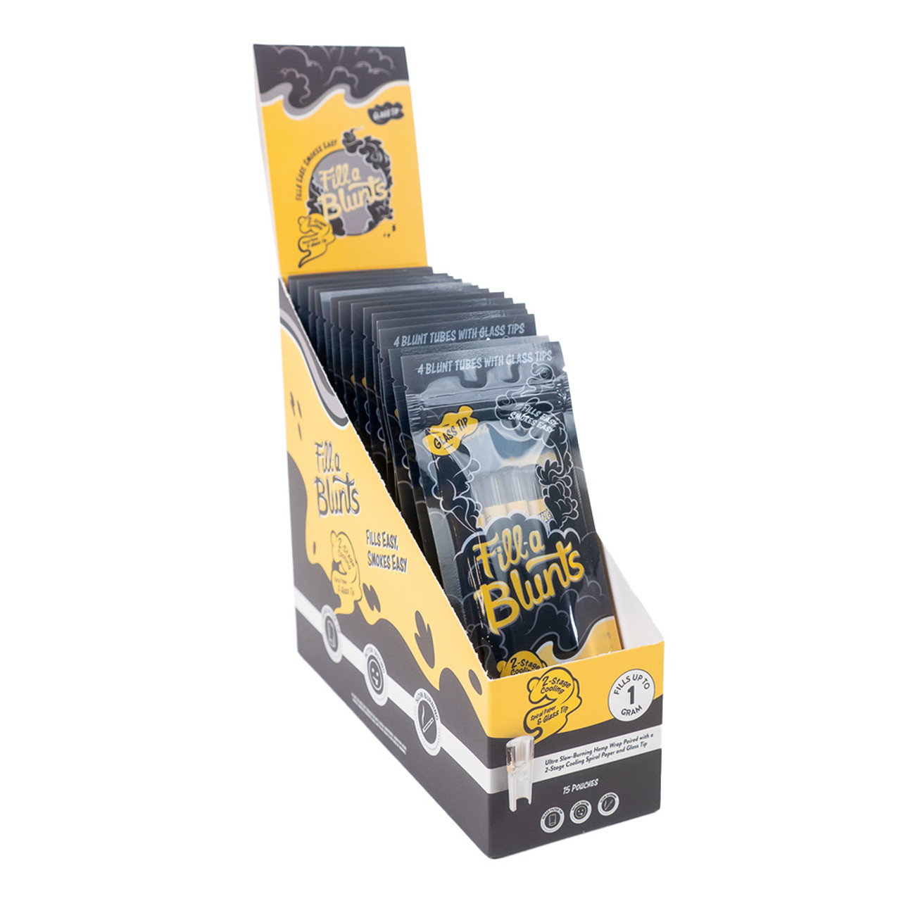 Photograph of product: Black Fill-a Blunts W/ Glass Filter Tips