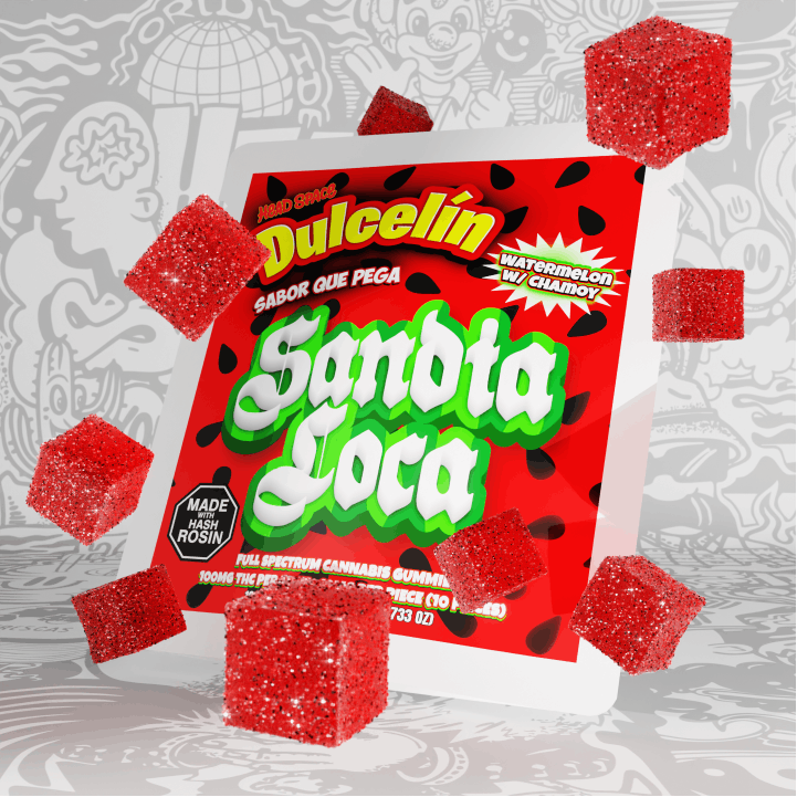 Photograph of product: Dulcelin - Sandia Loca Gummies 100mg Rosin Gummies