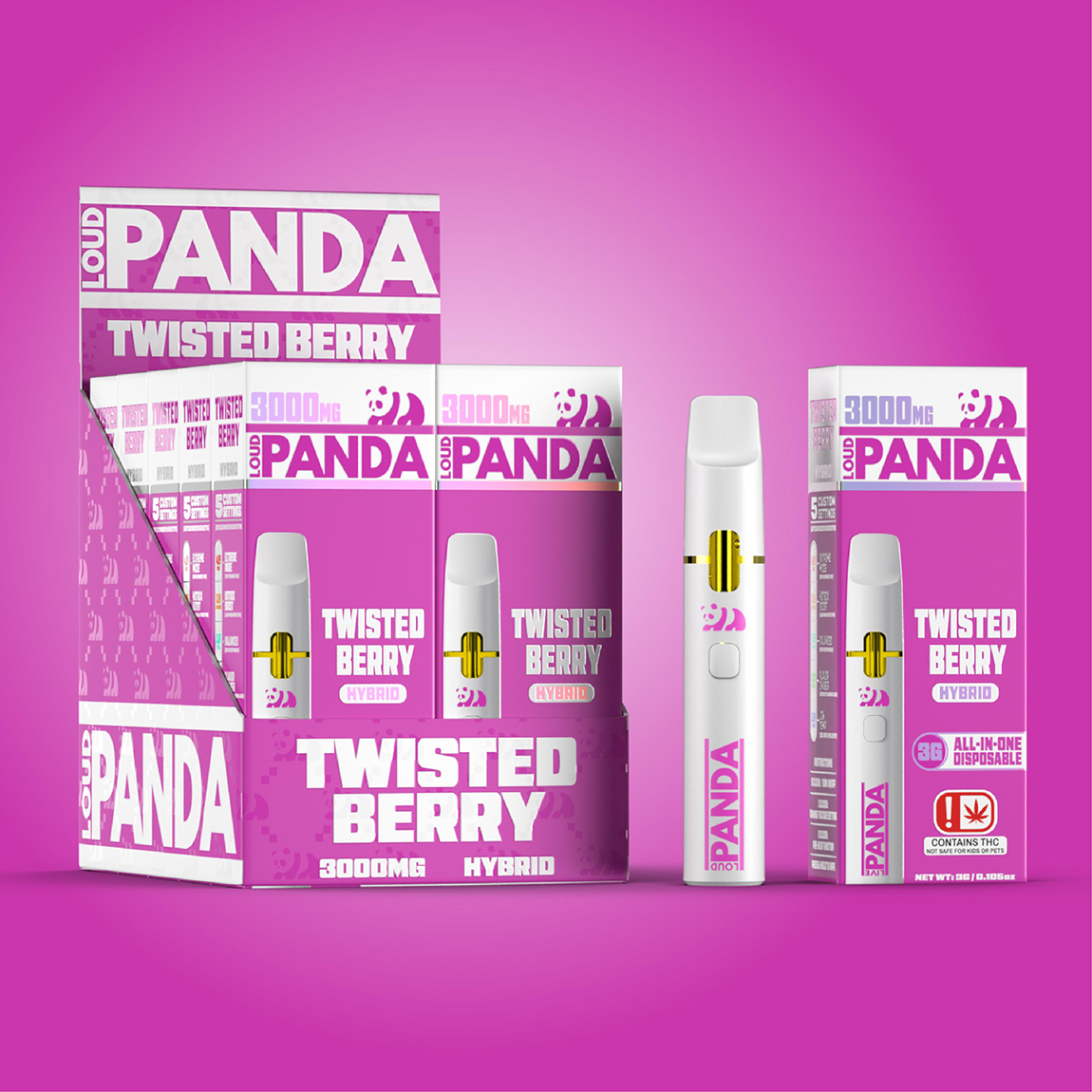 Photograph of product: Loud Panda | Disposable Vape | Twisted Berry | 3g