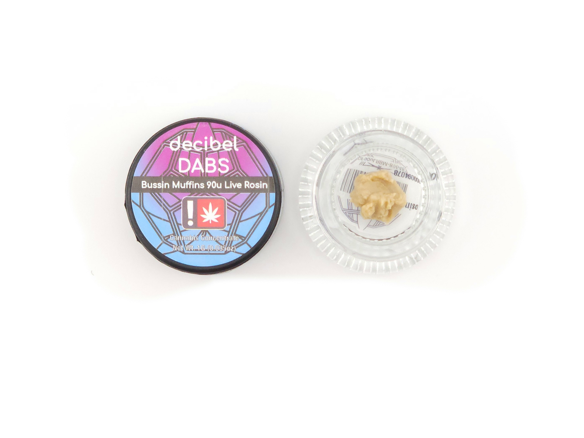 Photograph of product: Decibel Farms | 1g Rosin [H] | Bussin Muffins