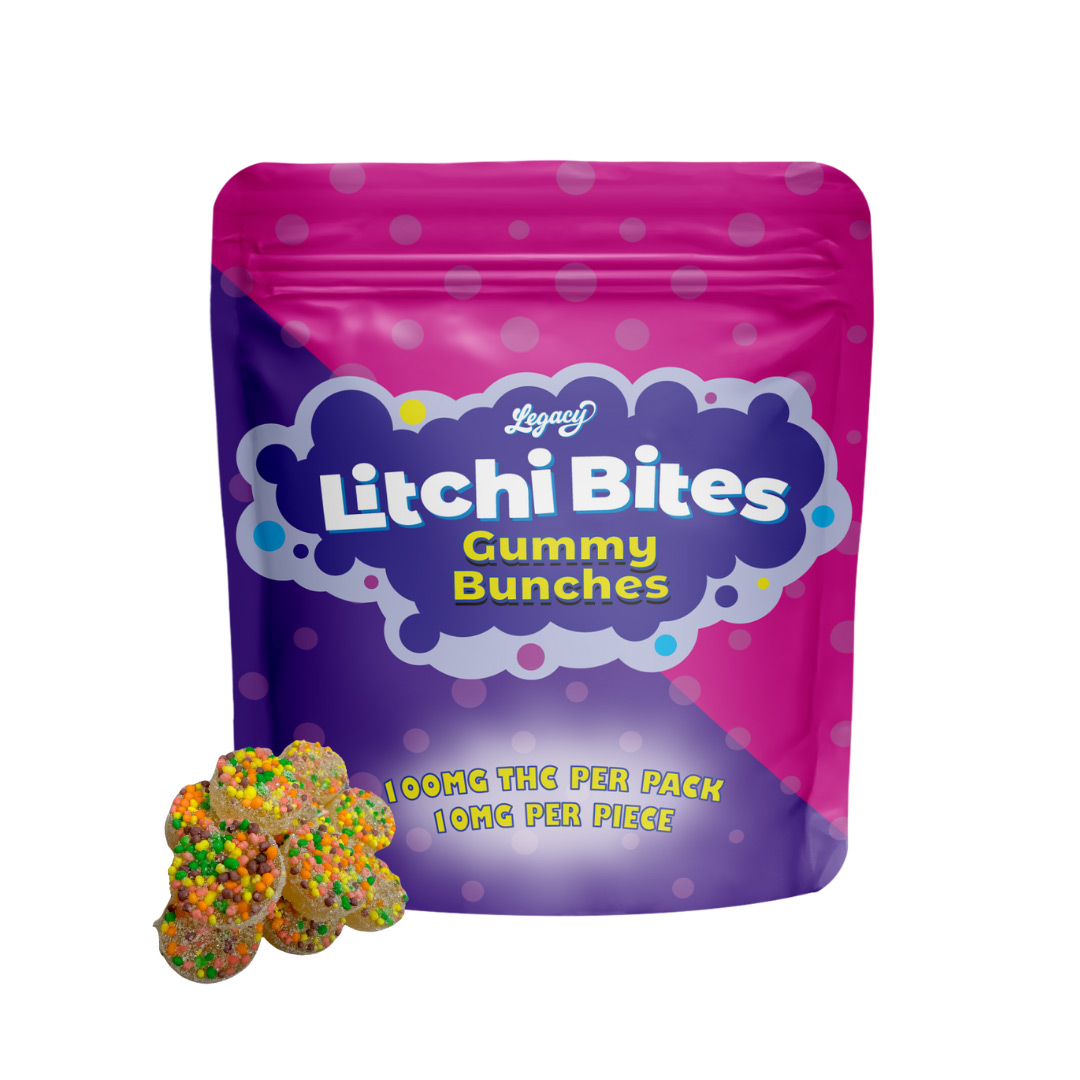 Photograph of product: Legacy - Litchi Bites - 10pk - 100mg