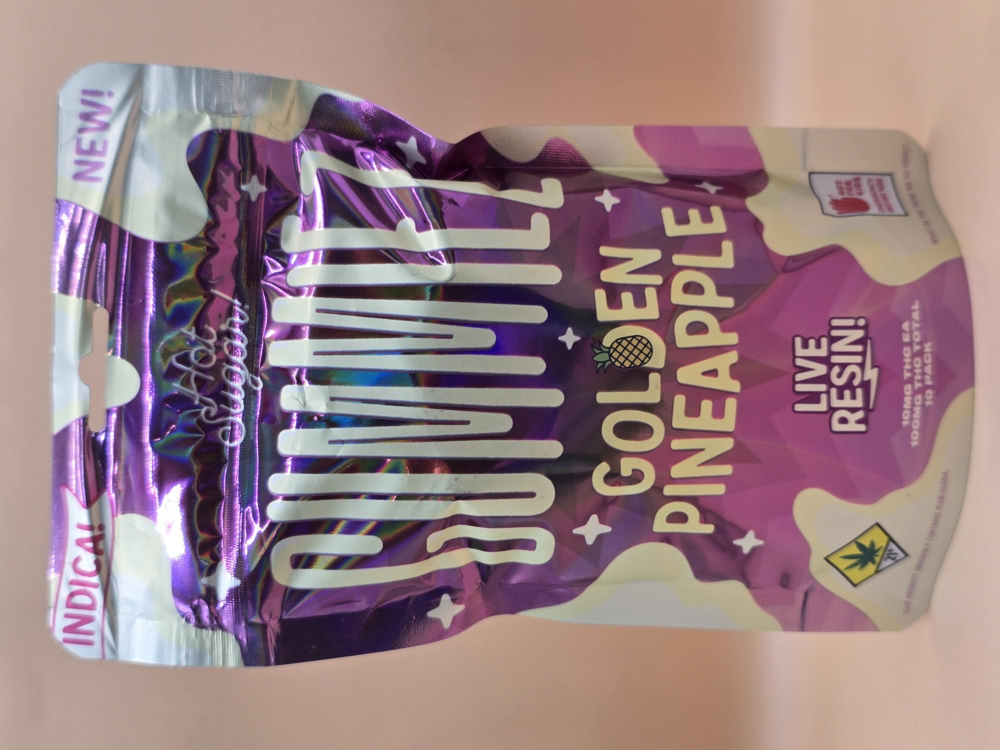 Photograph of product: Hot Sugar - Oui'd Golden Pineapple Live Resin Gummiez 10pk