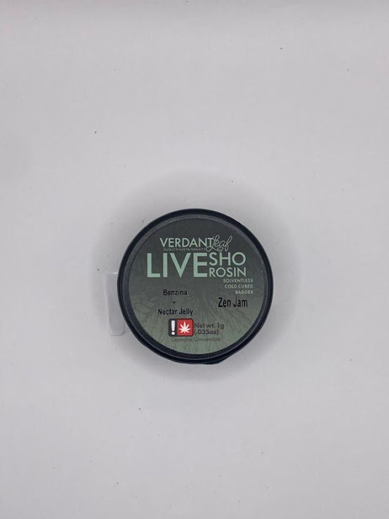 Photograph of product: Verdant Leaf Live SHO Rosin | Zen Jam