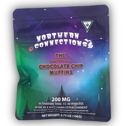 Photograph of product: Northern Connections - 200MG Bake Your Own - Chocolate Chip Muffins