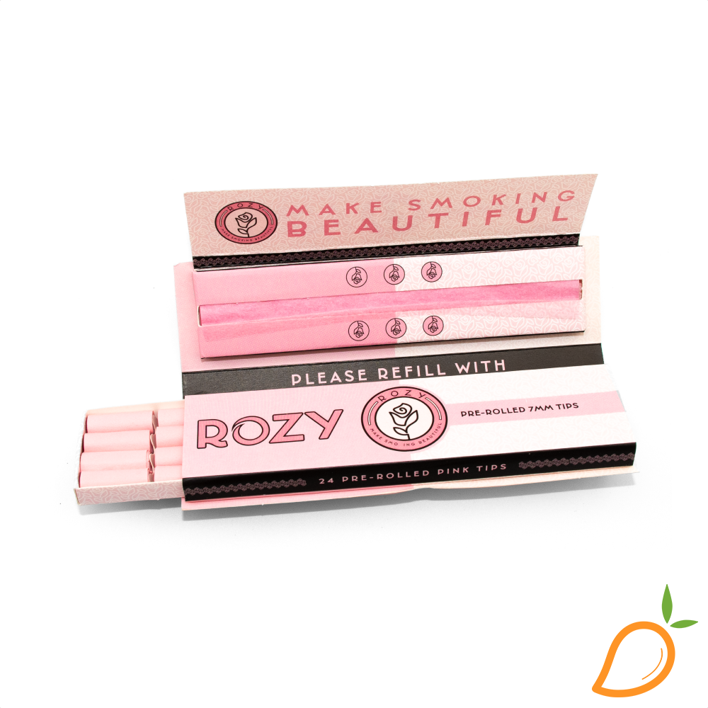 Photograph of product: King Size Paper With Tips Rozy Pink