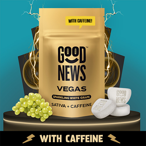 Photograph of product: Good News - Vegas - Sparkling White Grape - 100mg