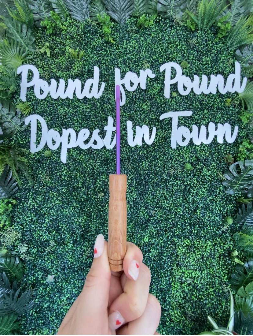Photograph of product: Hand-Made Up-Cycled Wood Dab Tool @sophistocateddabtools