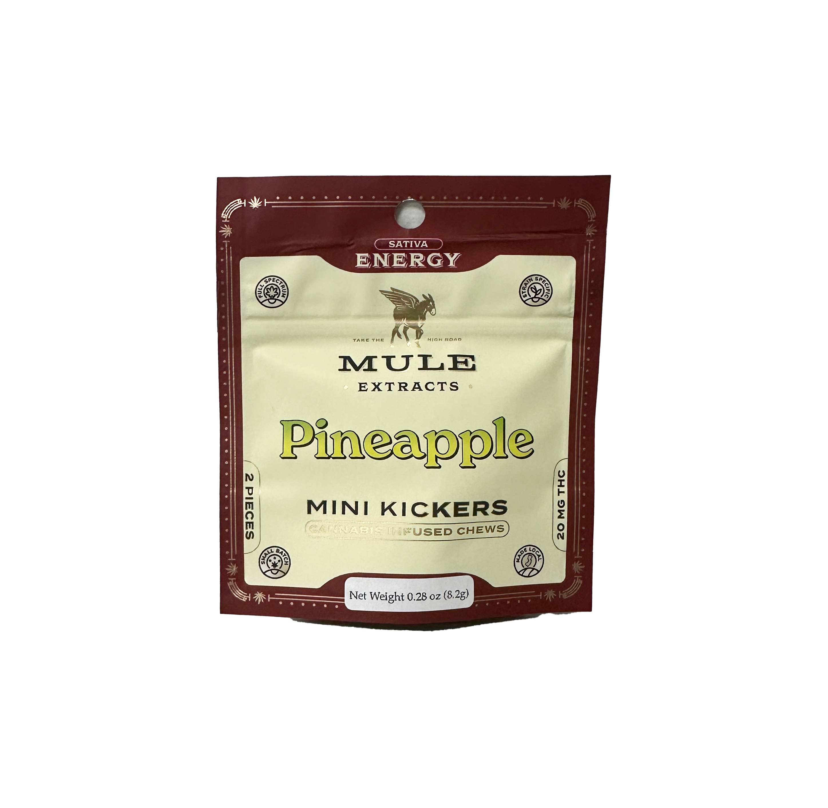 Photograph of product: Mule Extracts | Kicker Gummy | Pineapple | 2 Pack 20mg