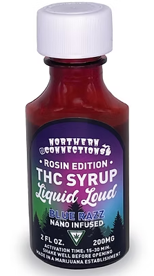 Photograph of product: Liquid Loud - Blue Razz Rosin Infused - 200mg Syrup