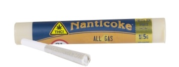 Photograph of product: Nanticoke | Preroll | All Gas | 0.5g 1pk