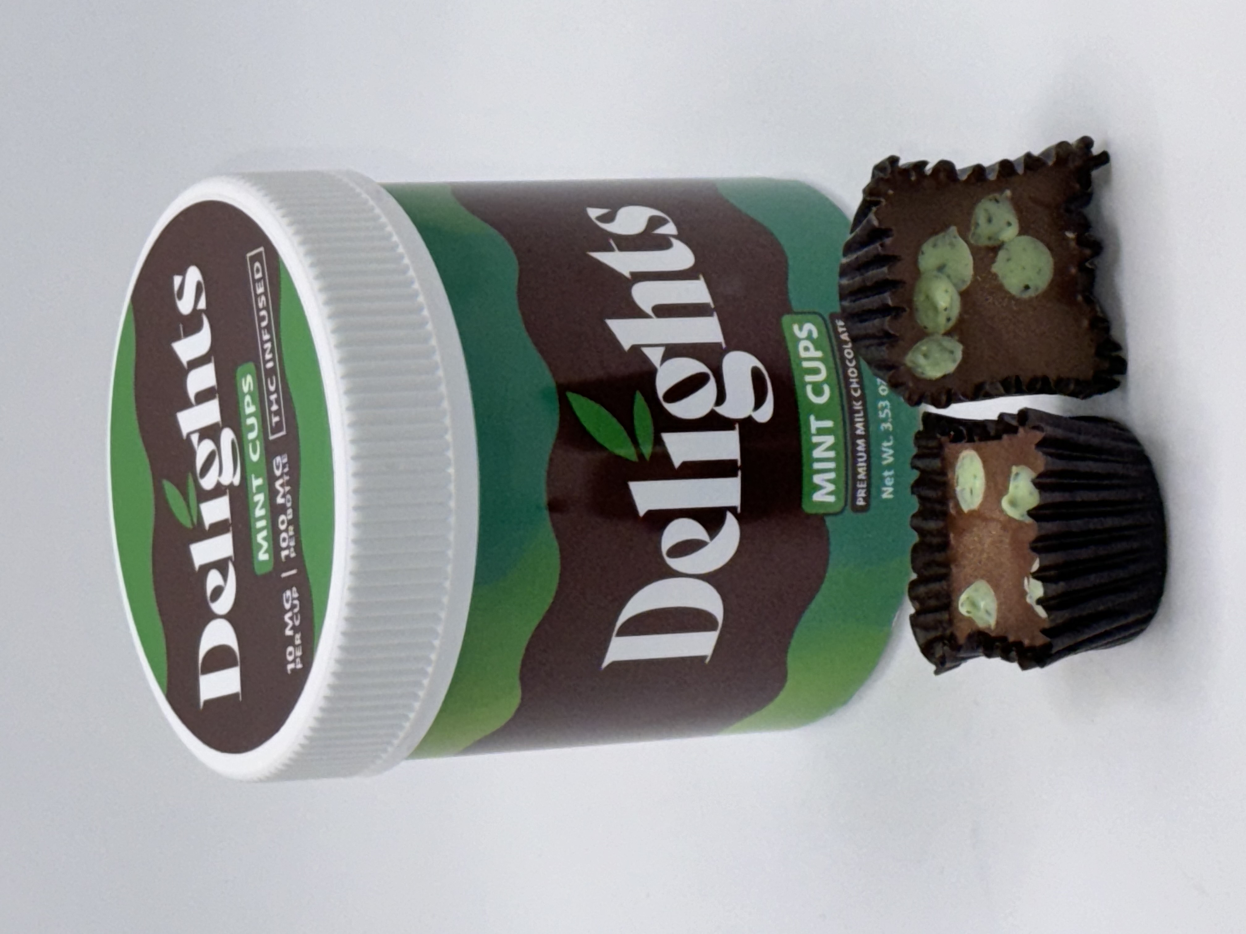 Photograph of product: Delights Bites | Milk Chocolate Mint | 10ct/ 100mg Chocolates