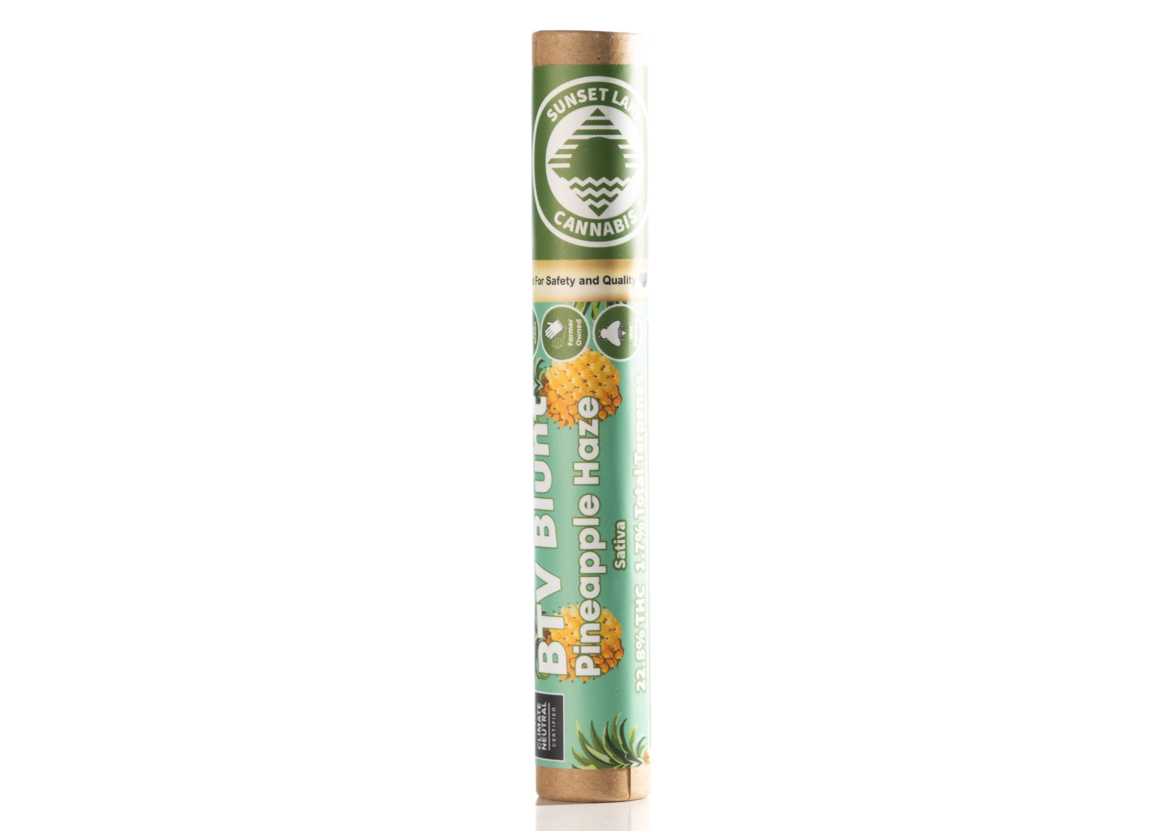Photograph of product: Sunset Lake | Pineapple Haze BTV Blunt | 1g