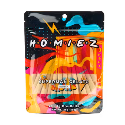 Photograph of product: HOMIEZ | Preroll Pack | Superman Gelato | 28g