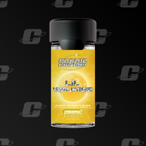 Photograph of product: Cosmic Cowboy Moon Rock Infused Pre-Roll Lil Walkerz 5 Pack | Pineapple