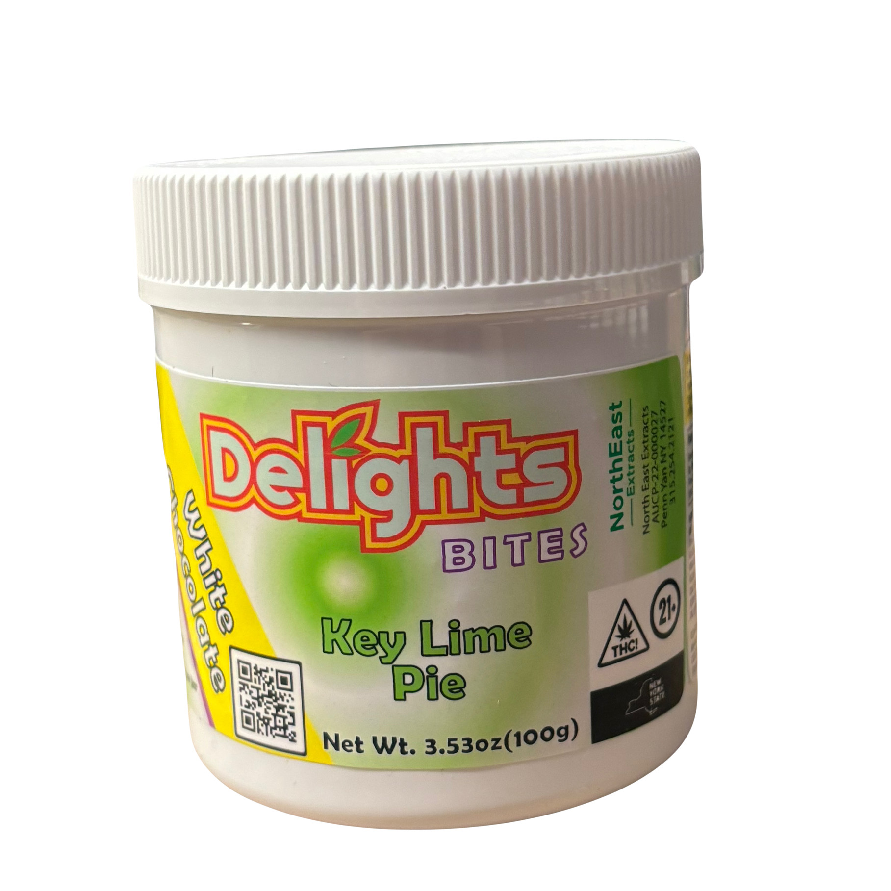 Photograph of product: Delight Bites - Key Lime Pie - Chocolate - 100 mg