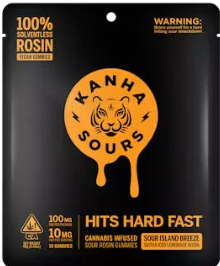 Photograph of product: [Kanha] Live Rosin Gummies - 100mg - Sour Island Breeze (S)