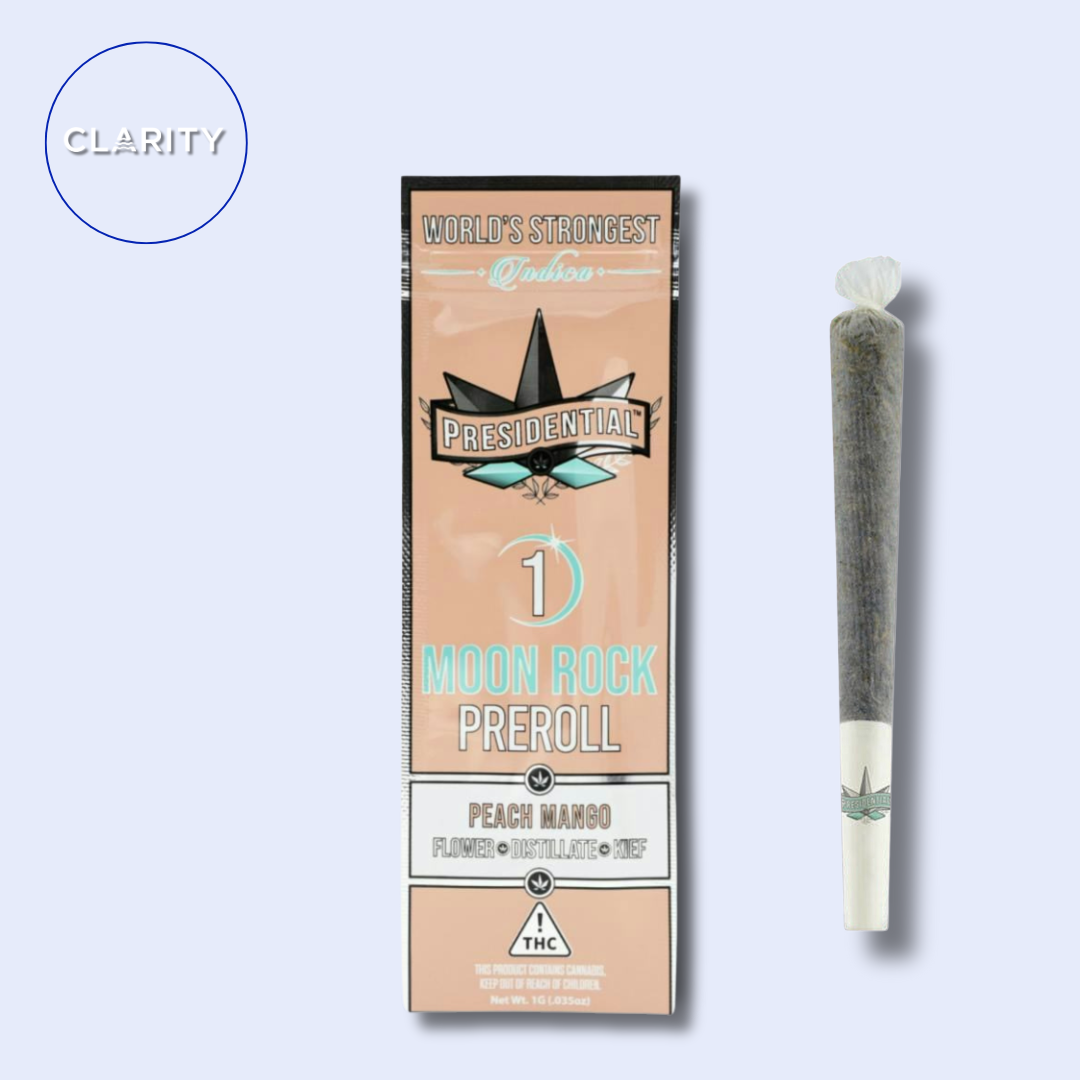 Photograph of product: Presidential Moon Rock Pre-roll | Peach Mango