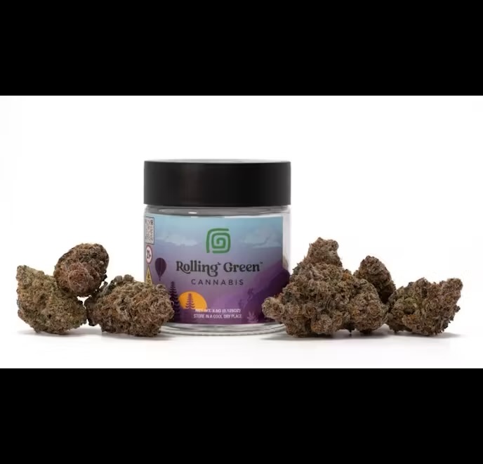 Photograph of product: ROLLING GREEN | GELATO SHERBERT | 3.5 GRAMS FLOWER - 3.5g