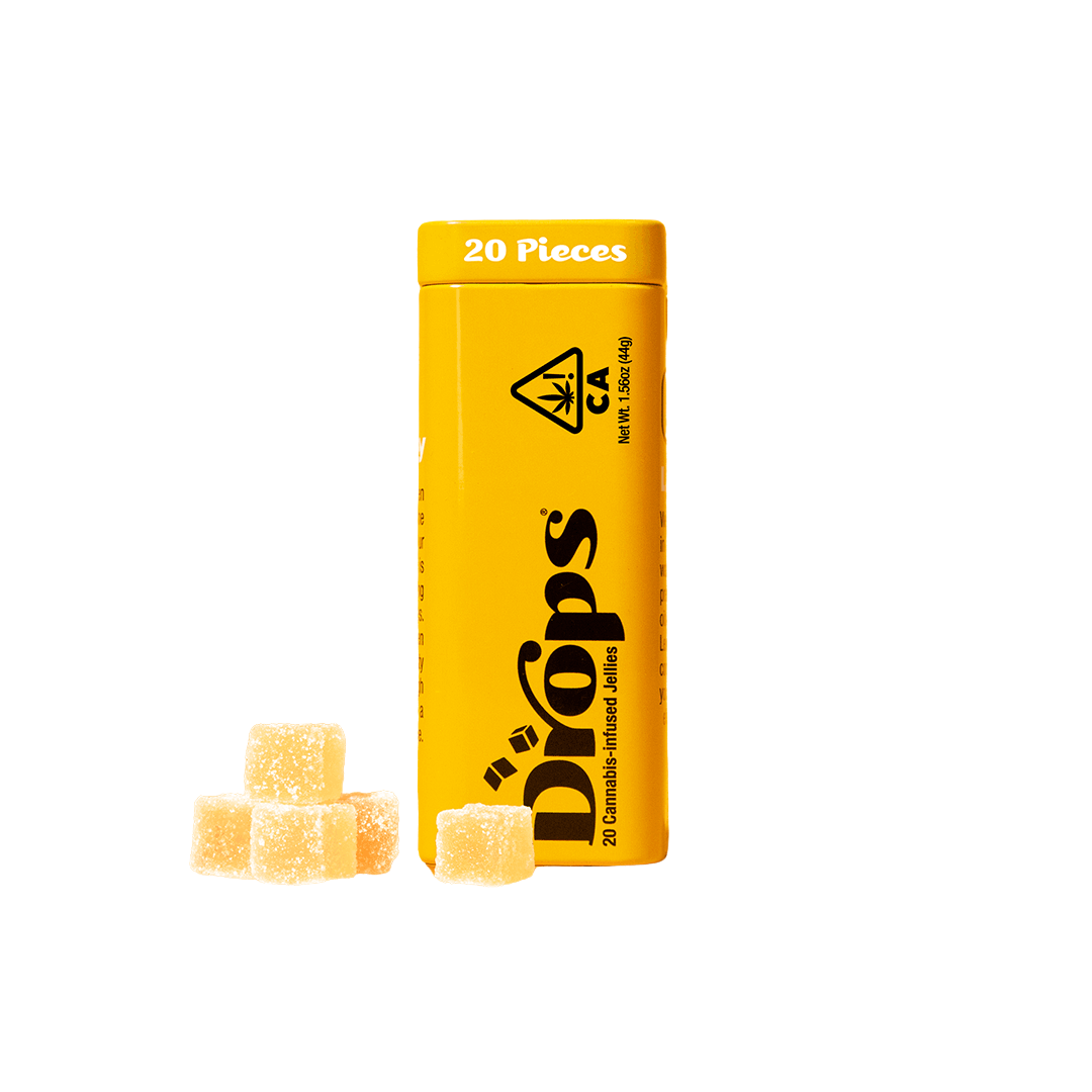 Photograph of product: Drops | Lemon Gum Drops (20 Piece) | 100mg
