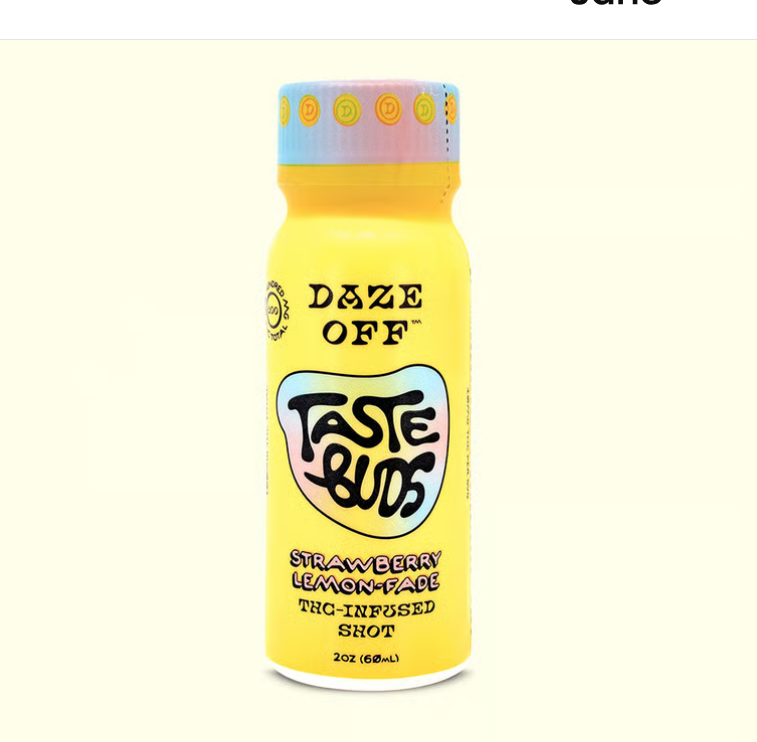 Photograph of product: AZ Daze Off Taste Buds Shots - Strawberry Lemon-Fade 100mg