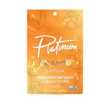 Photograph of product: Platinum - 100mg TH-oui Gummies (Orange) - 