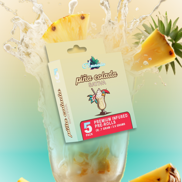 Photograph of product: Amnesia | Pink Lemonade | 5-Pack Infused Pre-Rolls