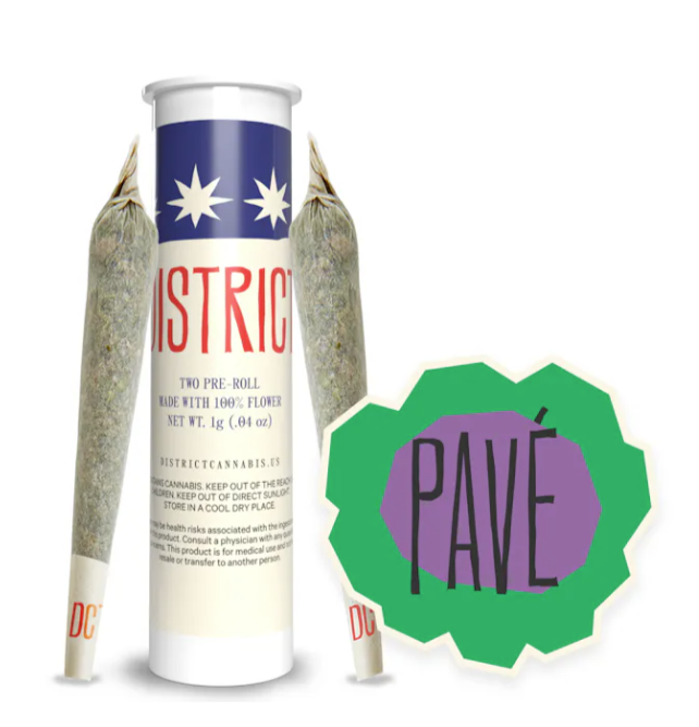 Photograph of product: District Oui'd - Pave Pre-Rolls (2x.5g)