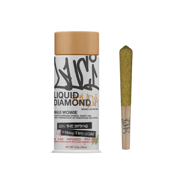 Photograph of product: Maui Wowie | Liquid Diamond Infused Joint 5pk