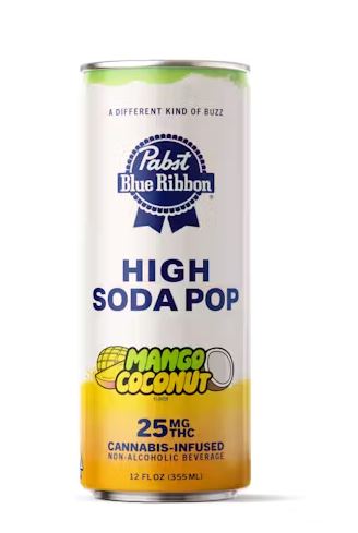 Photograph of product: Pabst High Soda 25mg Mango Coconut