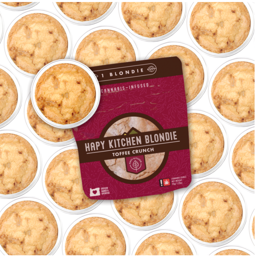 Photograph of product: Blondie ~ Hapy Kitchen ~ Toffee Crunch ~ Green Leaf Special