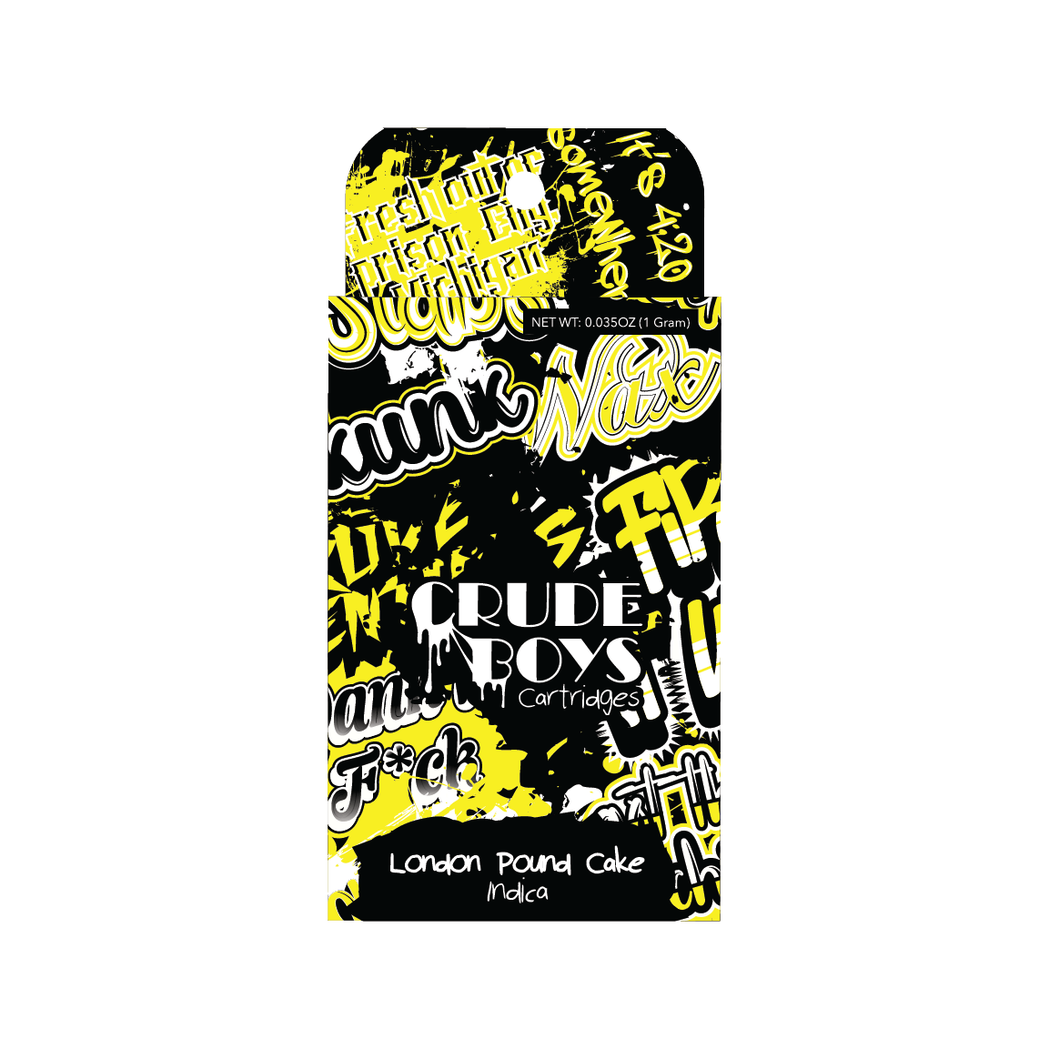 Photograph of product: Crude Boys - London Pound Cake - 1g Vape Cart