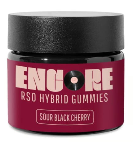Photograph of product: Encore - RSO Gummies Sour Black Cherry 10pc - 100mg