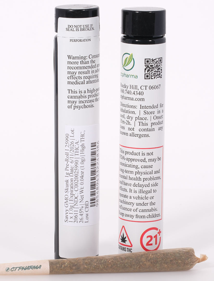 Photograph of product: Savvy GMO Skunk 1g Pre-Roll I 25990