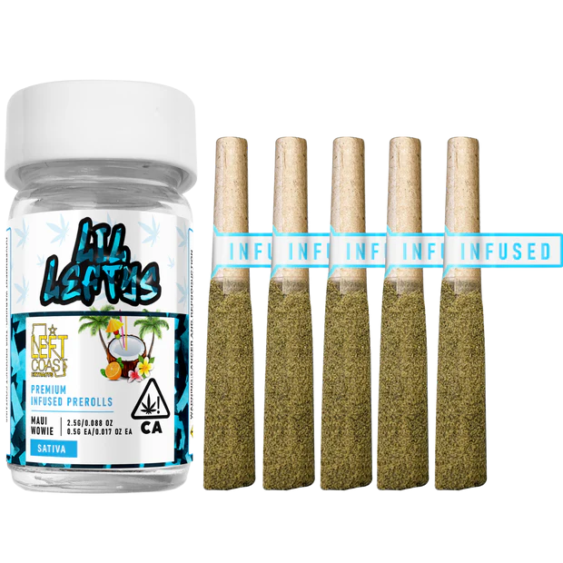 Photograph of product: Lil Leftys | Maui Waui | | Infused Pre-Roll 5pk | 3.75g