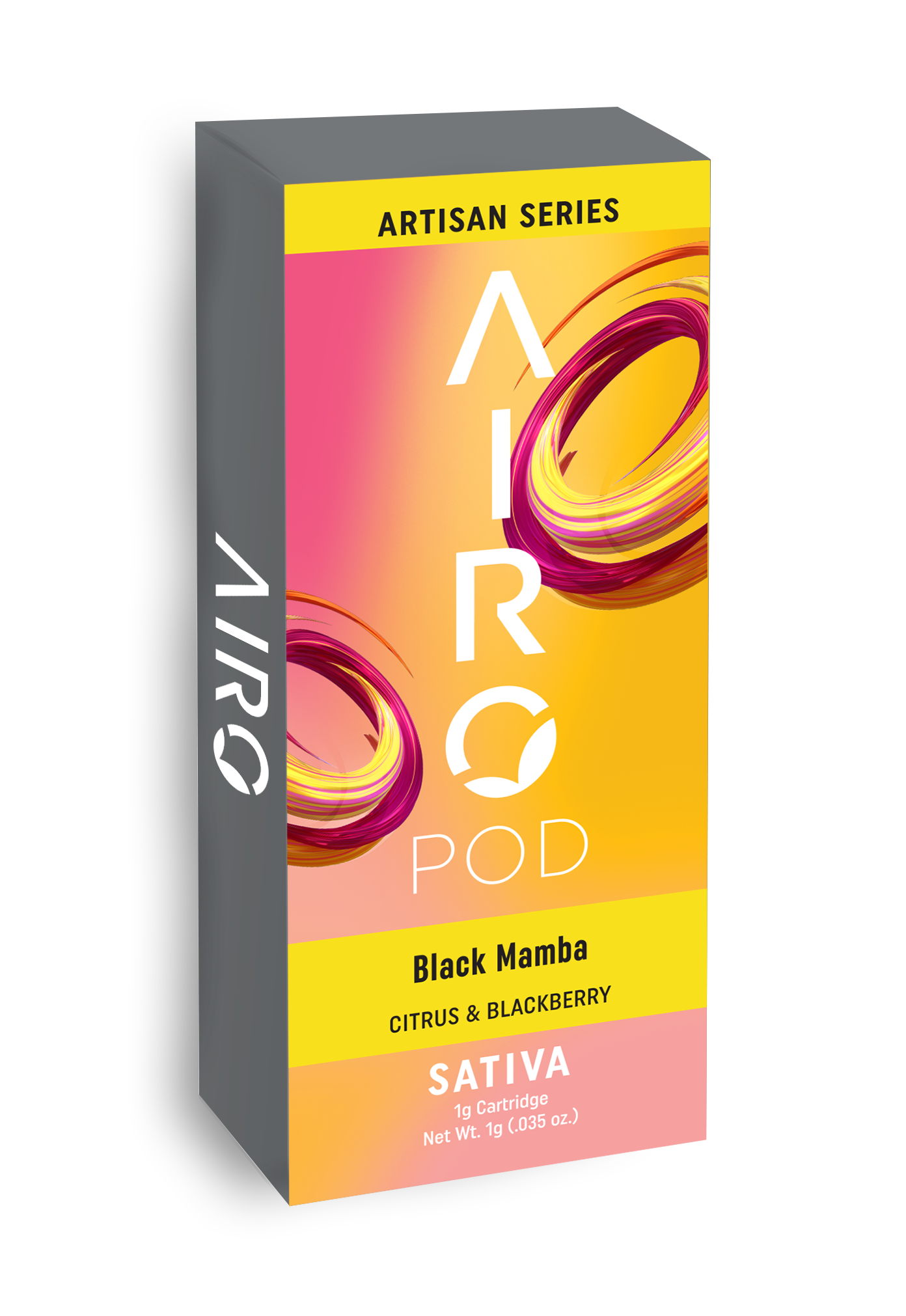 Photograph of product: AIRO - POD DISTILLATE - 1G - BLACK MAMBA - Oui'd